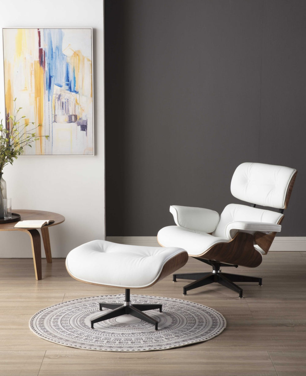 כורסה והדום PALERMO WHITE