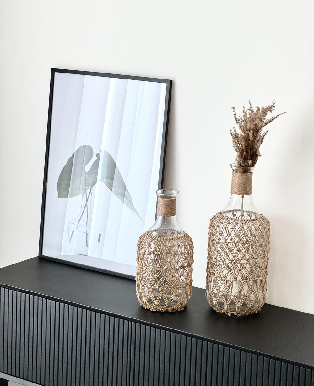 אגרטל זכוכית חבל