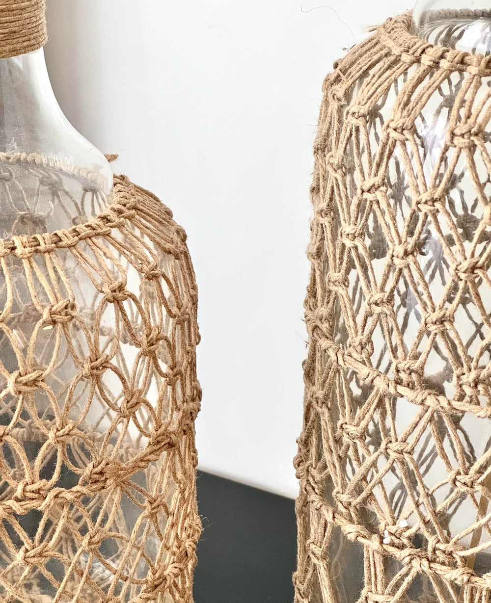 אגרטל זכוכית חבל