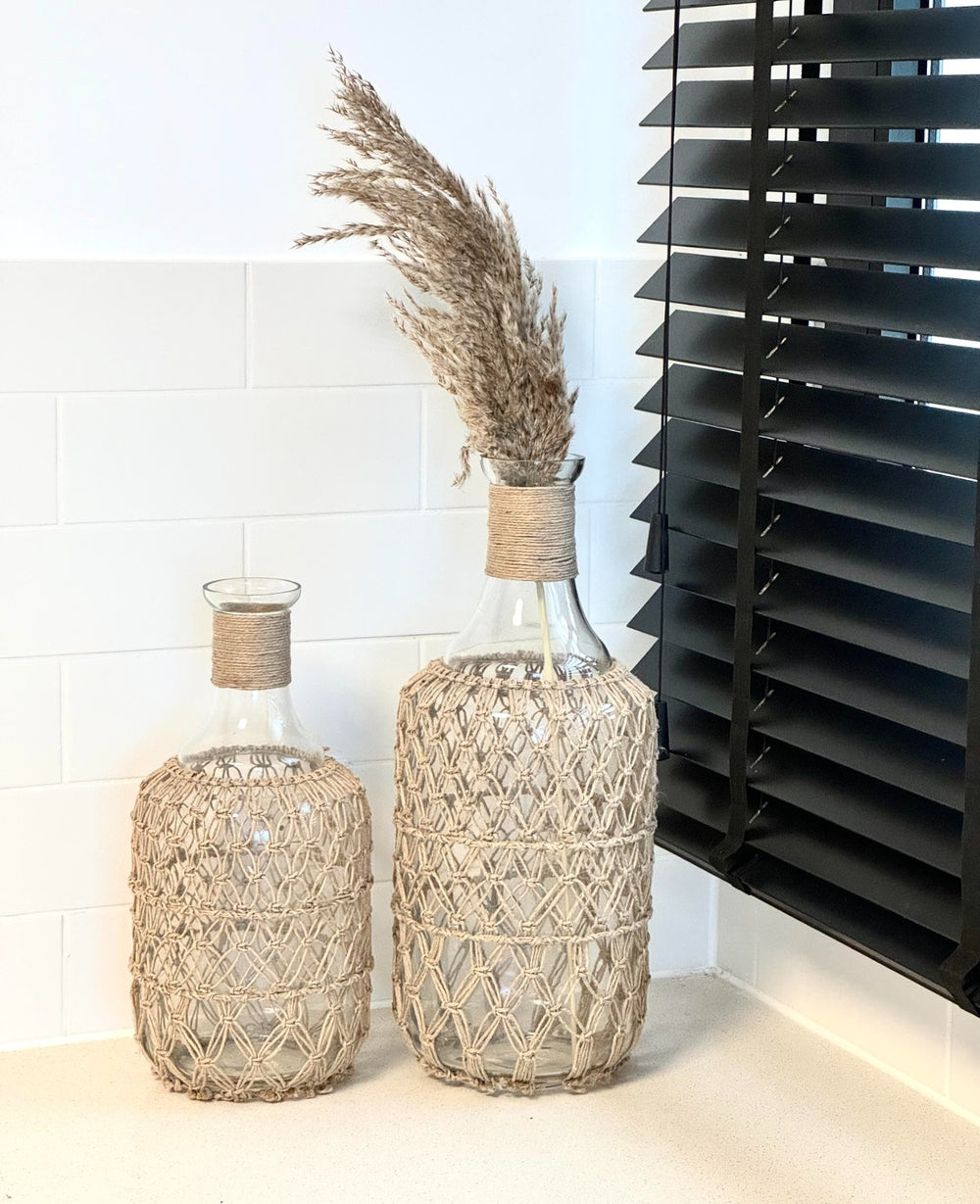 אגרטל זכוכית חבל