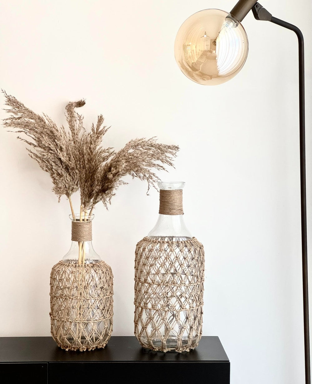 אגרטל זכוכית חבל