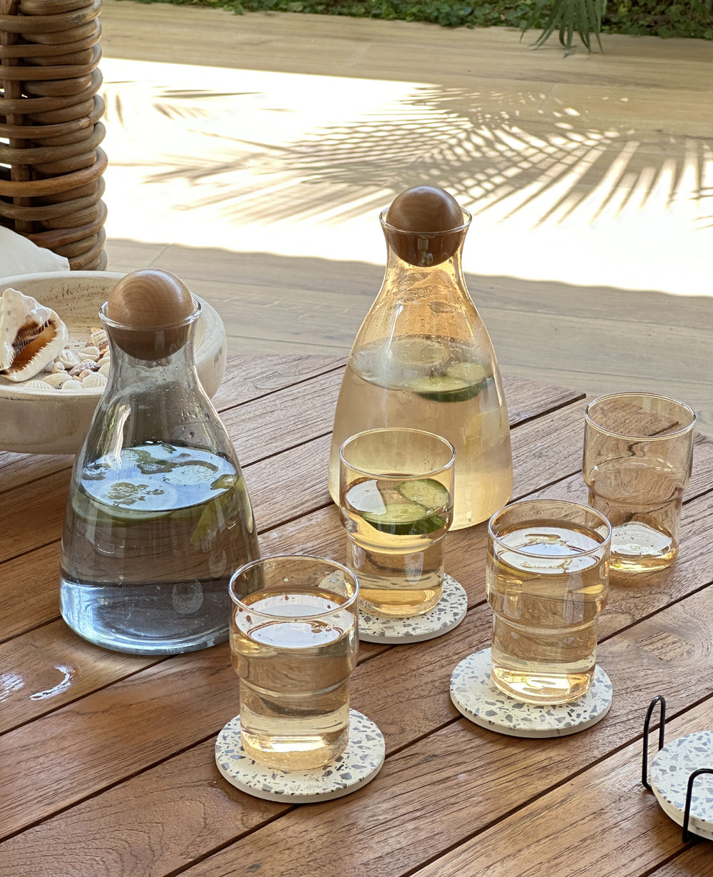 סט קנקן וכוסות קולורס