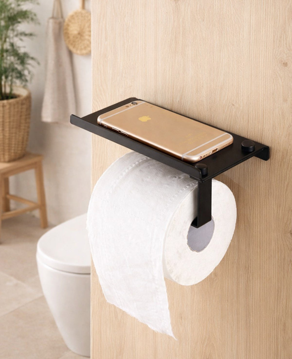 מתלה מטאל לנייר טואלט