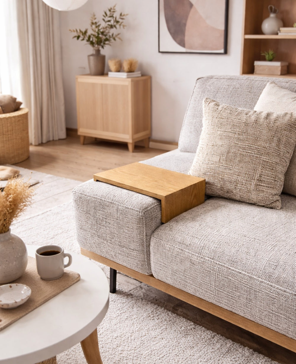 מגש עץ למשענת יד ספה