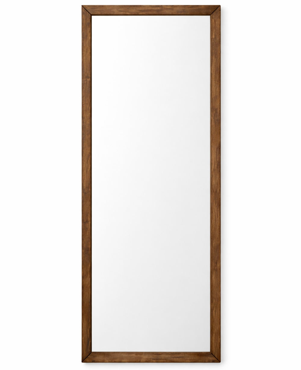 מראת קיר מלבנית עץ מלא