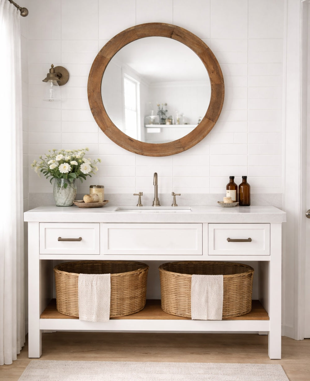 מראת קיר עגולה מנגו