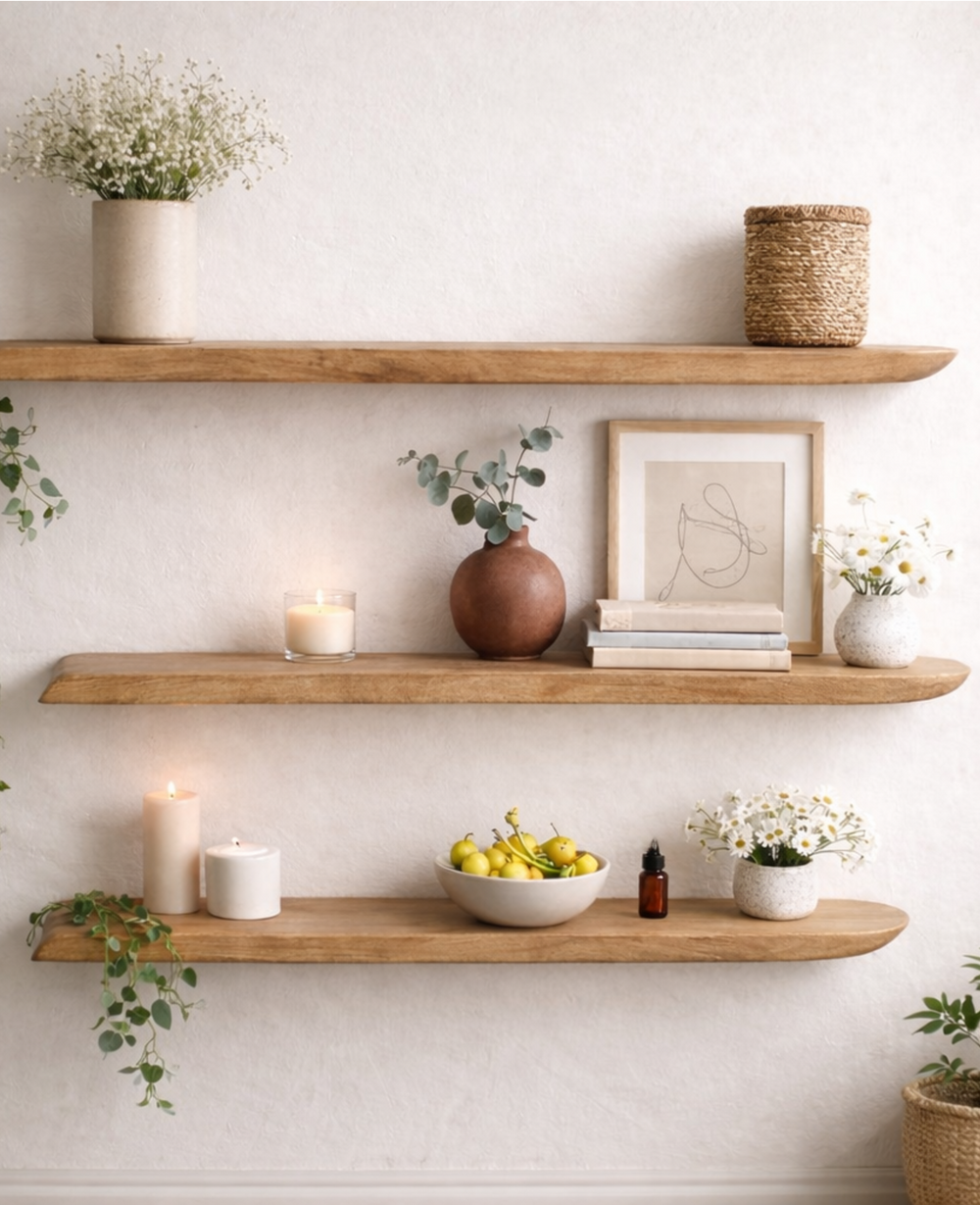 מדף עץ אמורפי