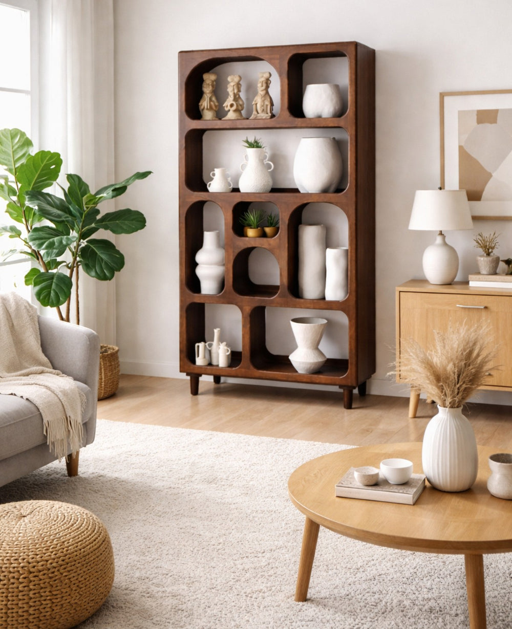 כוננית עץ רחבה גורג