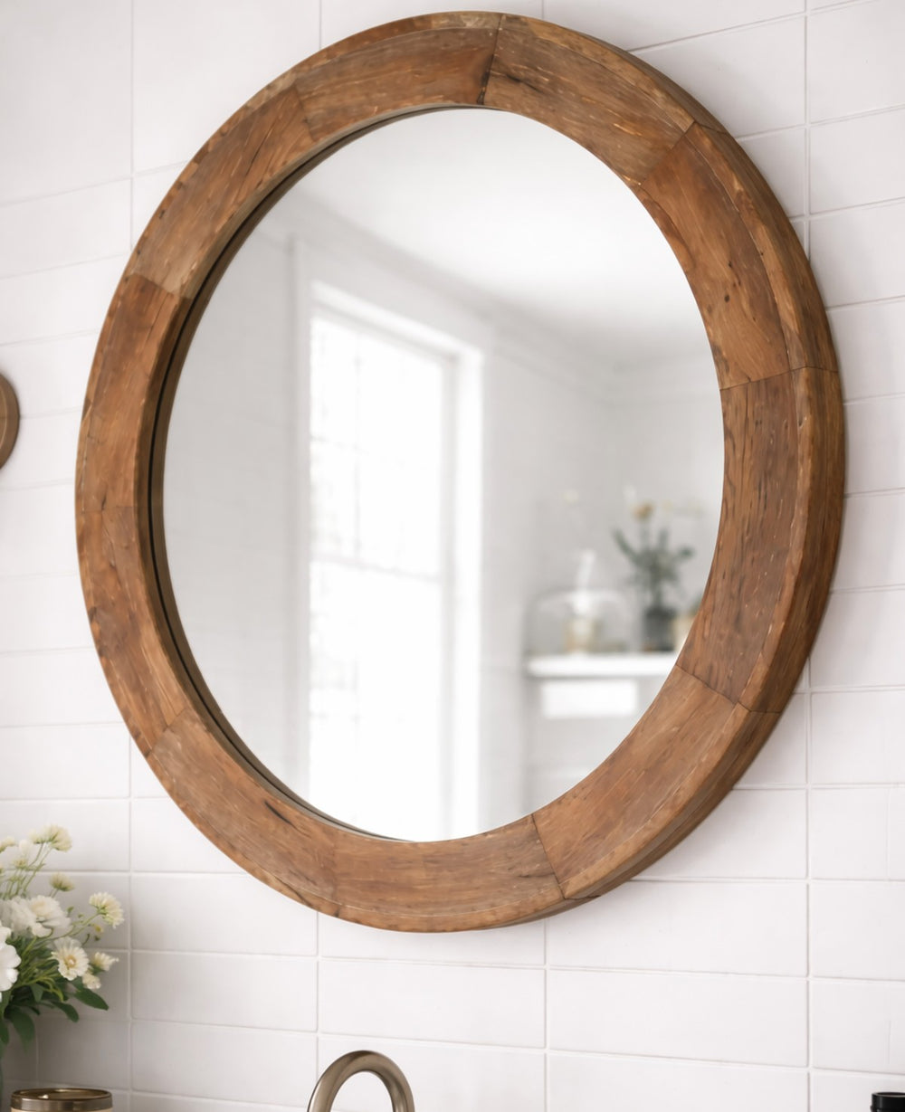 מראת קיר עגולה מנגו