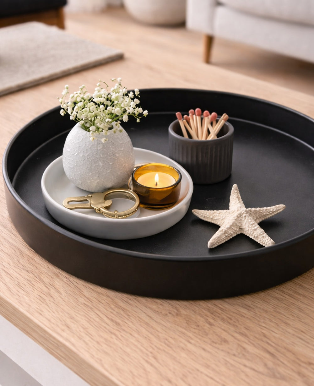 מגש מתכת עגול