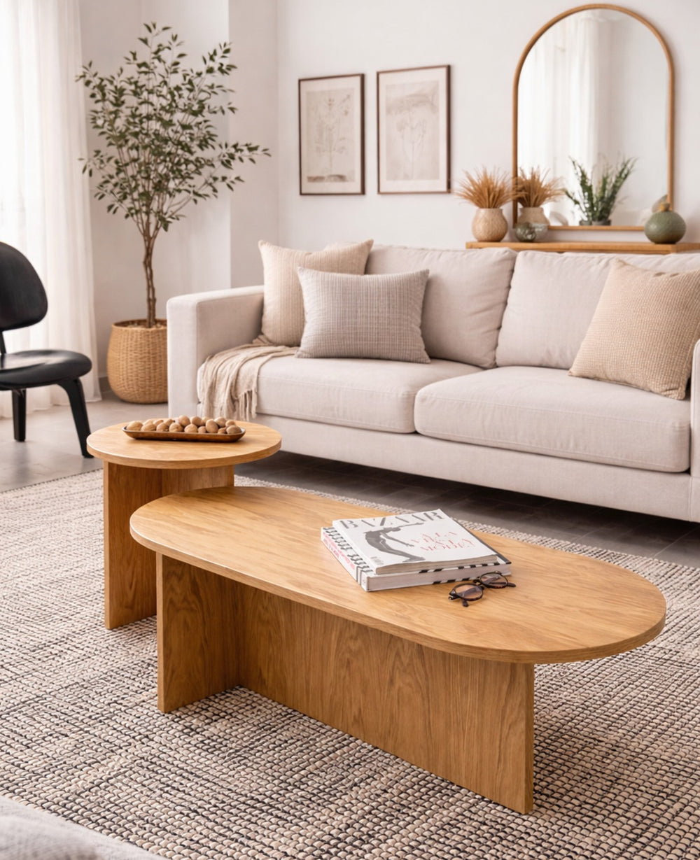 סט שולחנות סלון גל