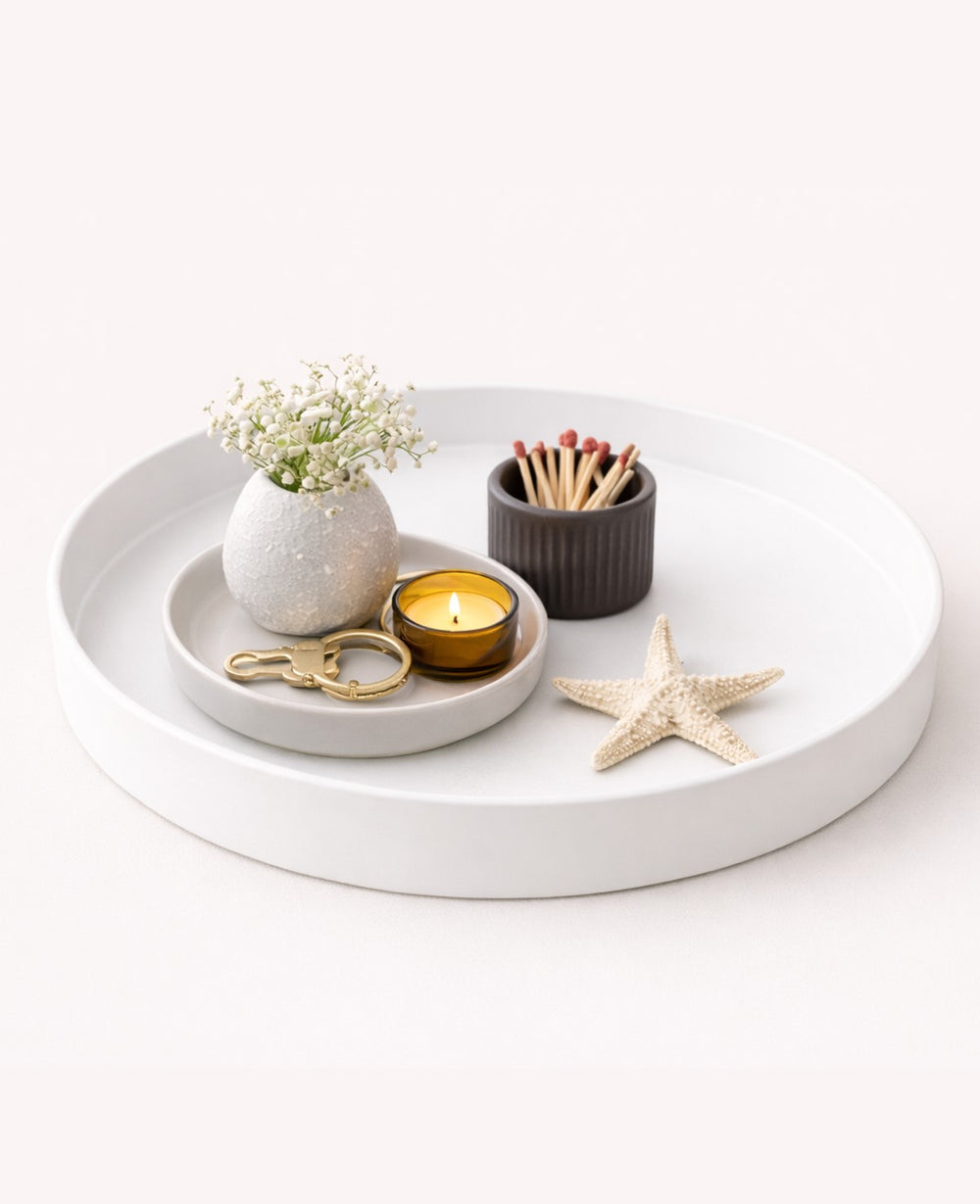 מגש מתכת עגול