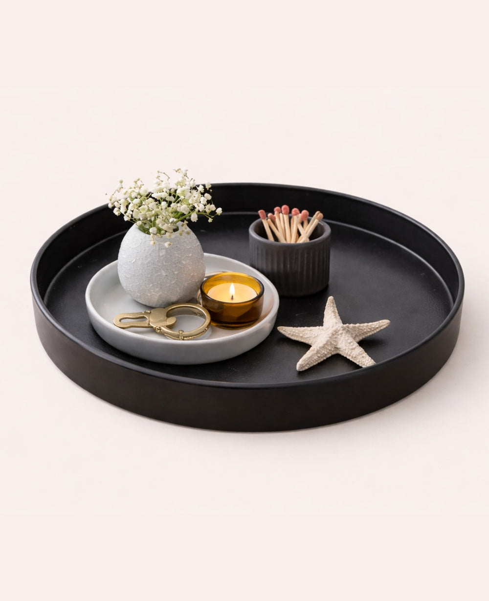 מגש מתכת עגול