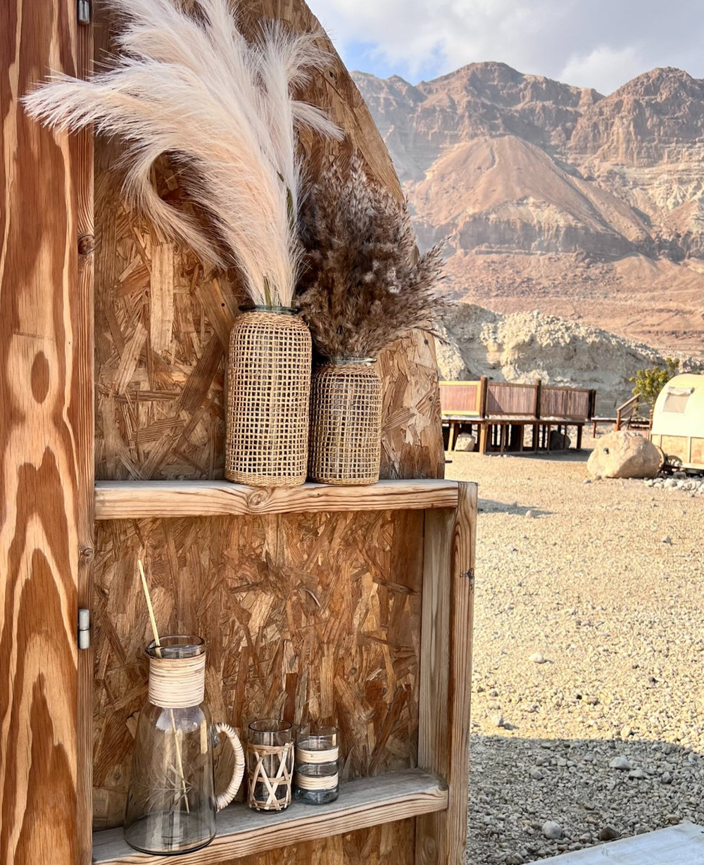 אגרטל זכוכית פאלם