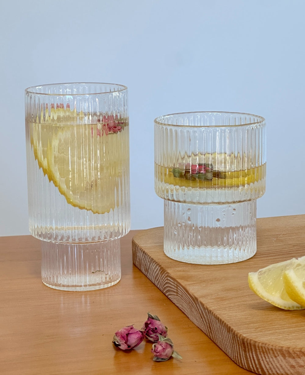 כוס זכוכית STRIPE