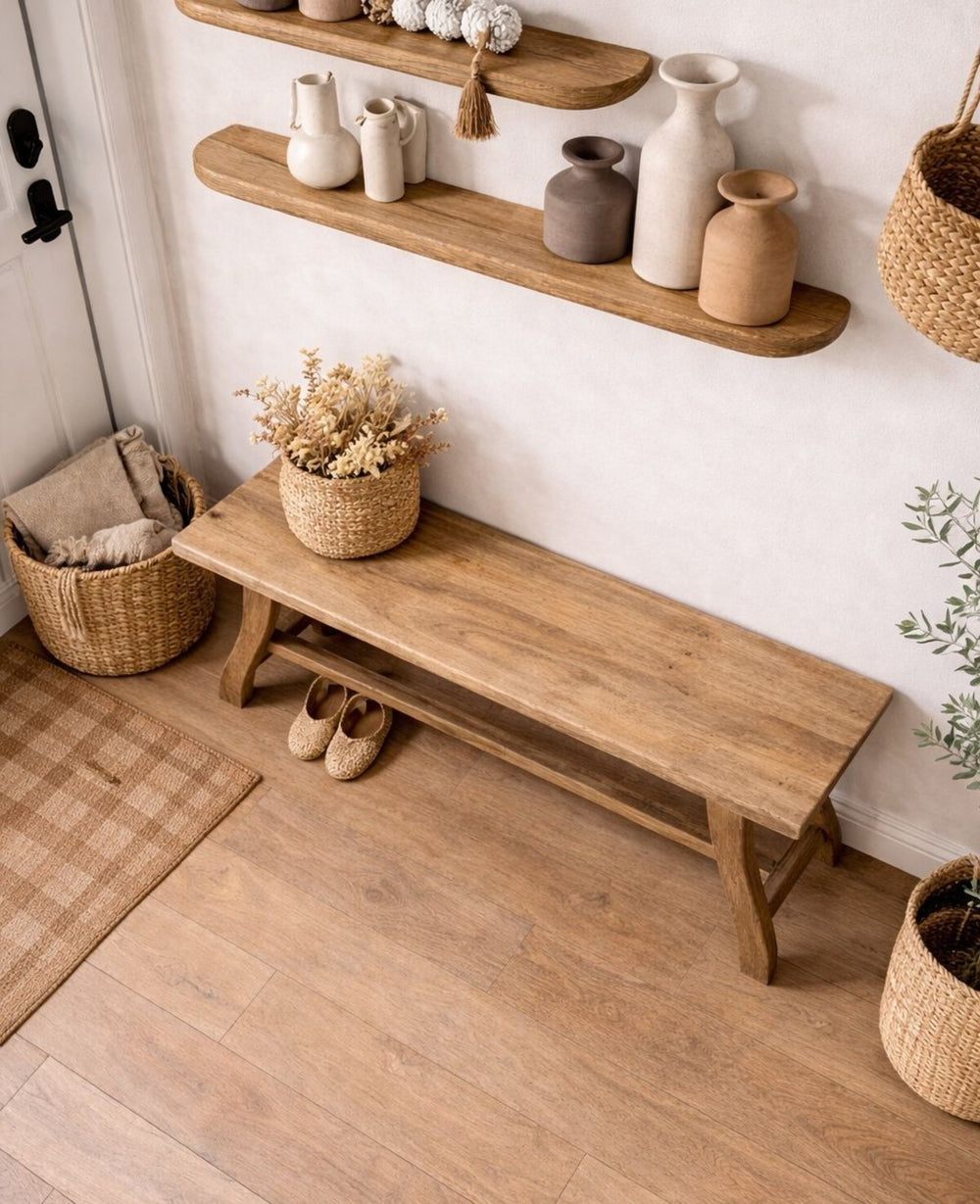 ספסל עץ מנגו