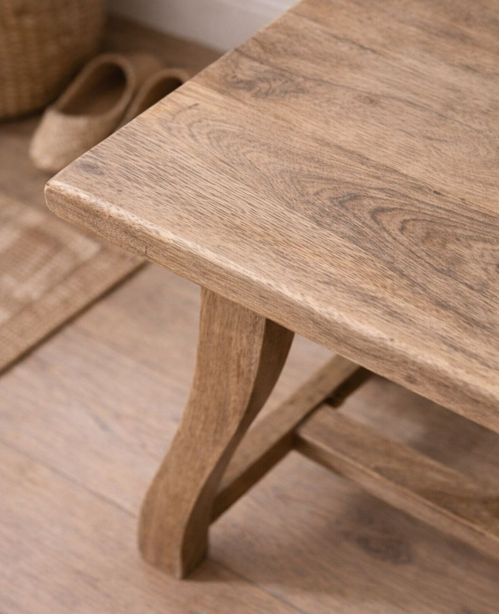 ספסל עץ מנגו