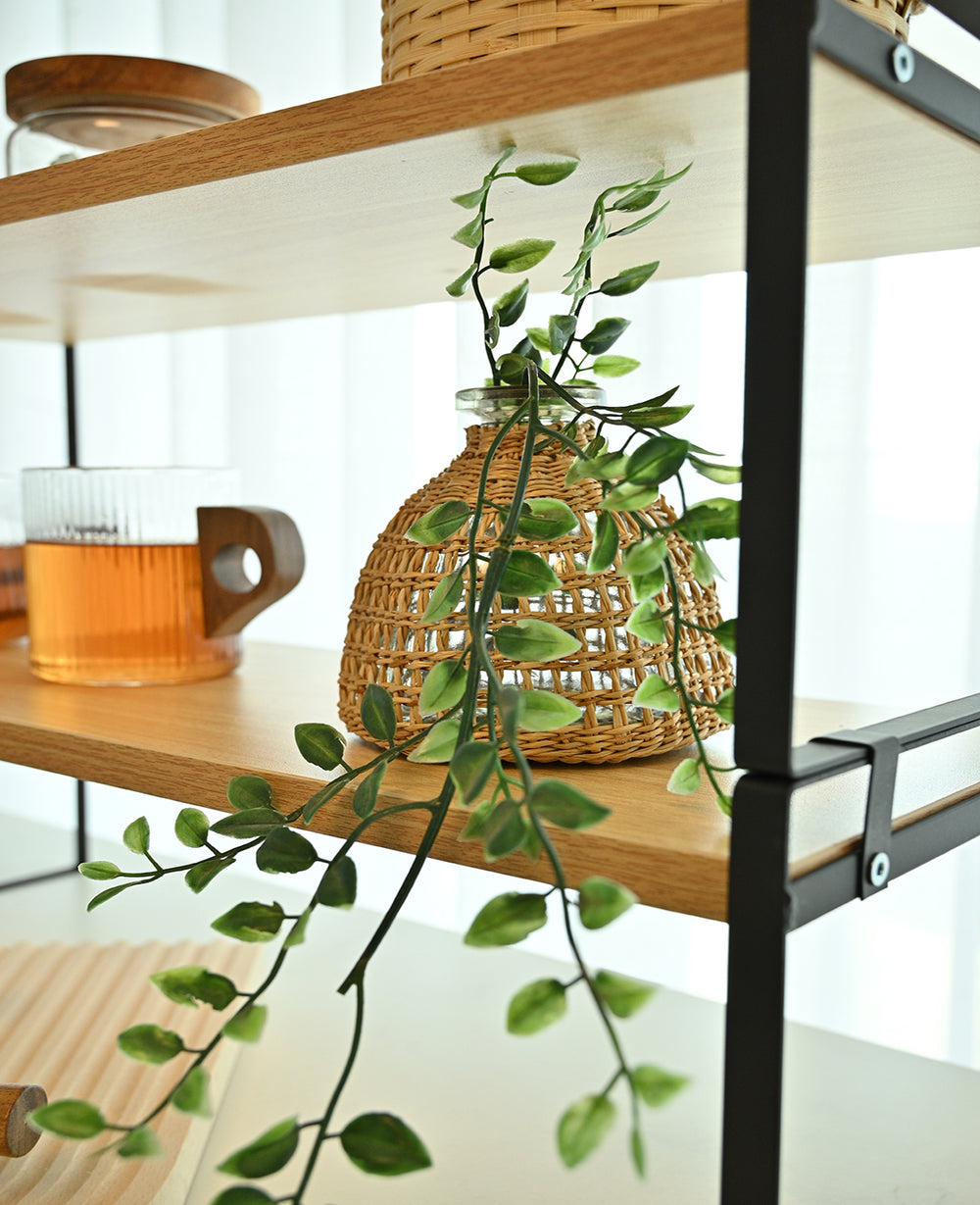 מדף שולחני שחור METAL DOUBLE