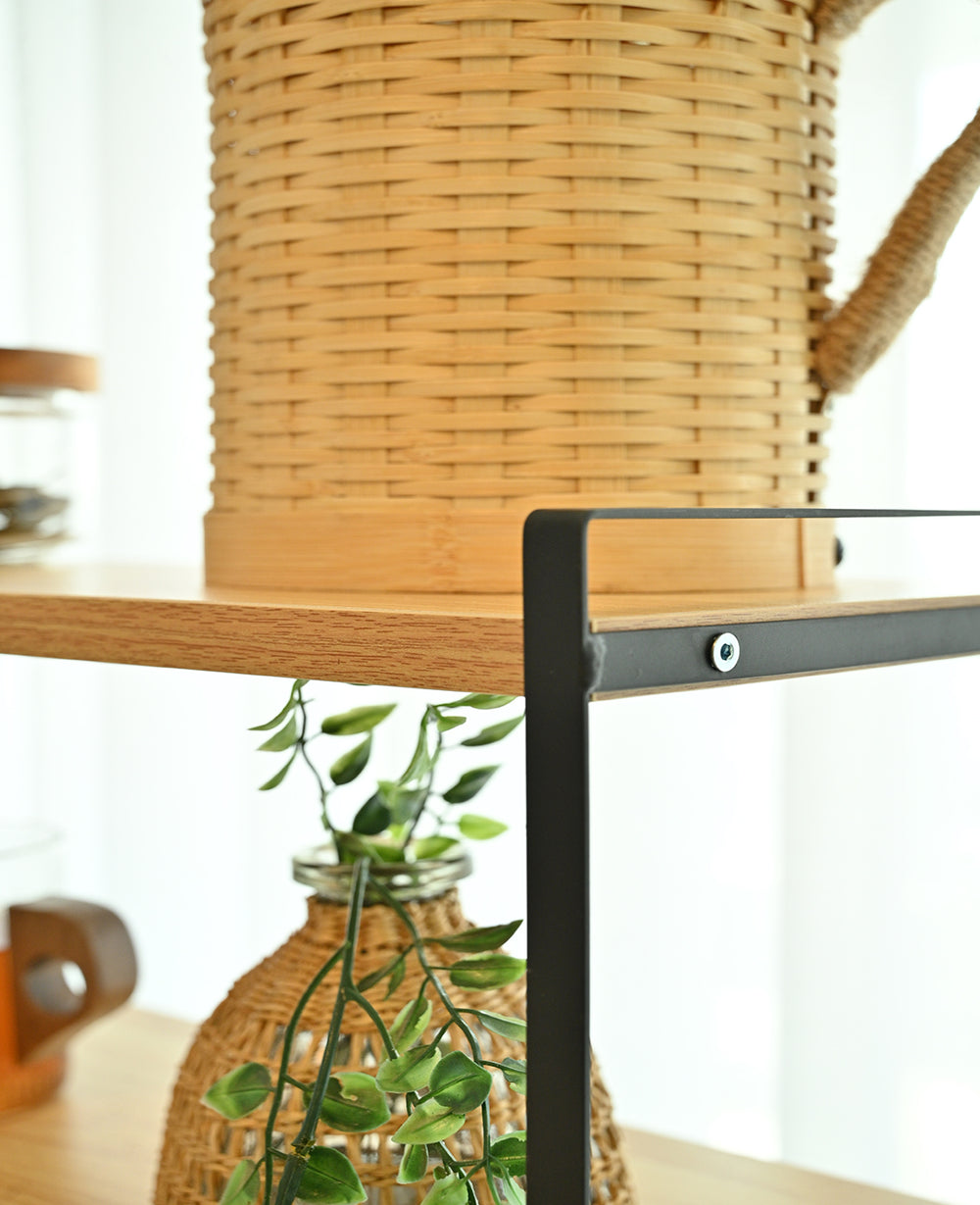 מדף שולחני שחור METAL DOUBLE