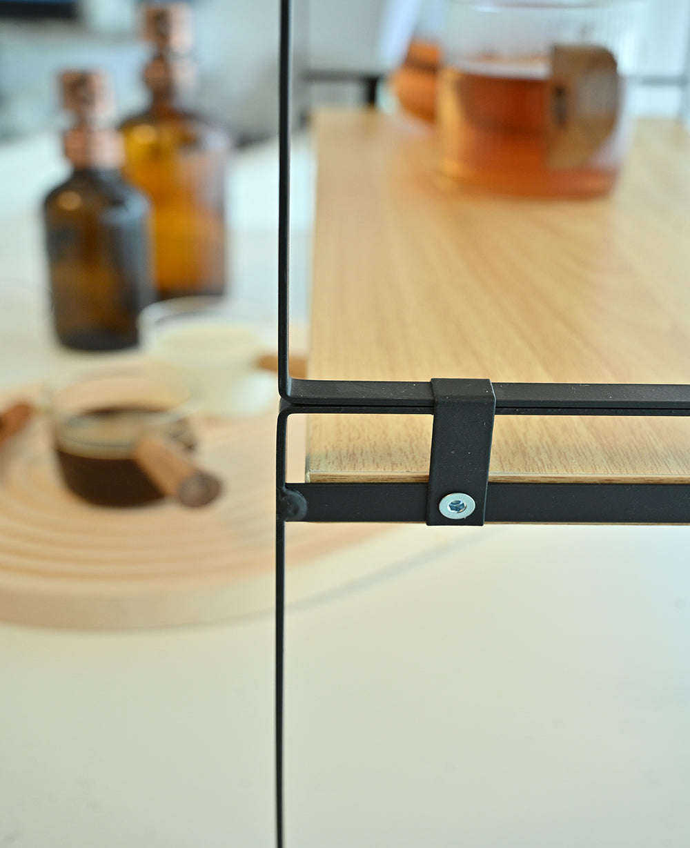 מדף שולחני שחור METAL DOUBLE