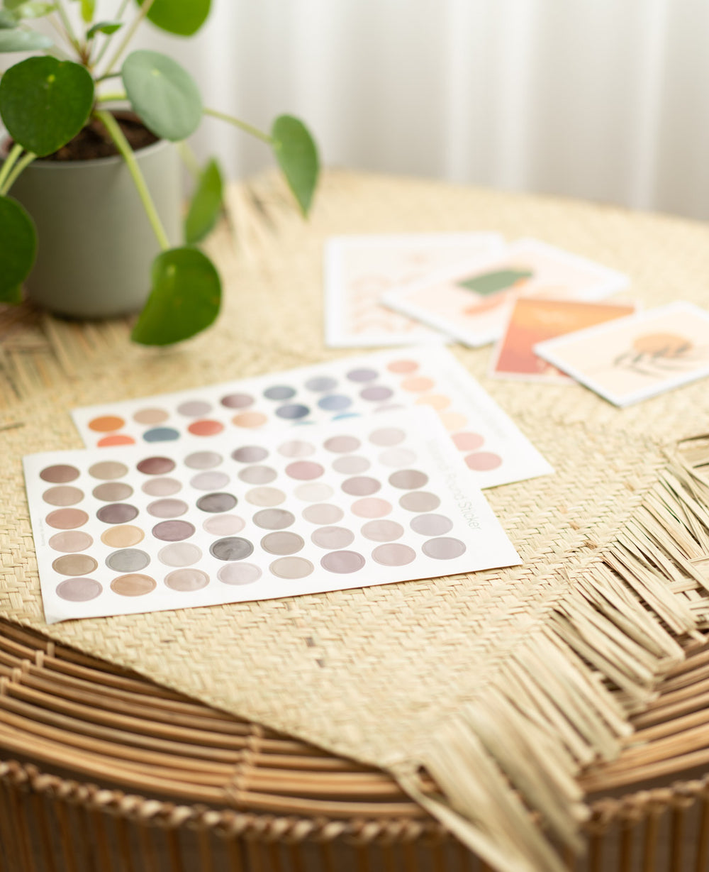 גליון מדבקות עגולות- מורנדי