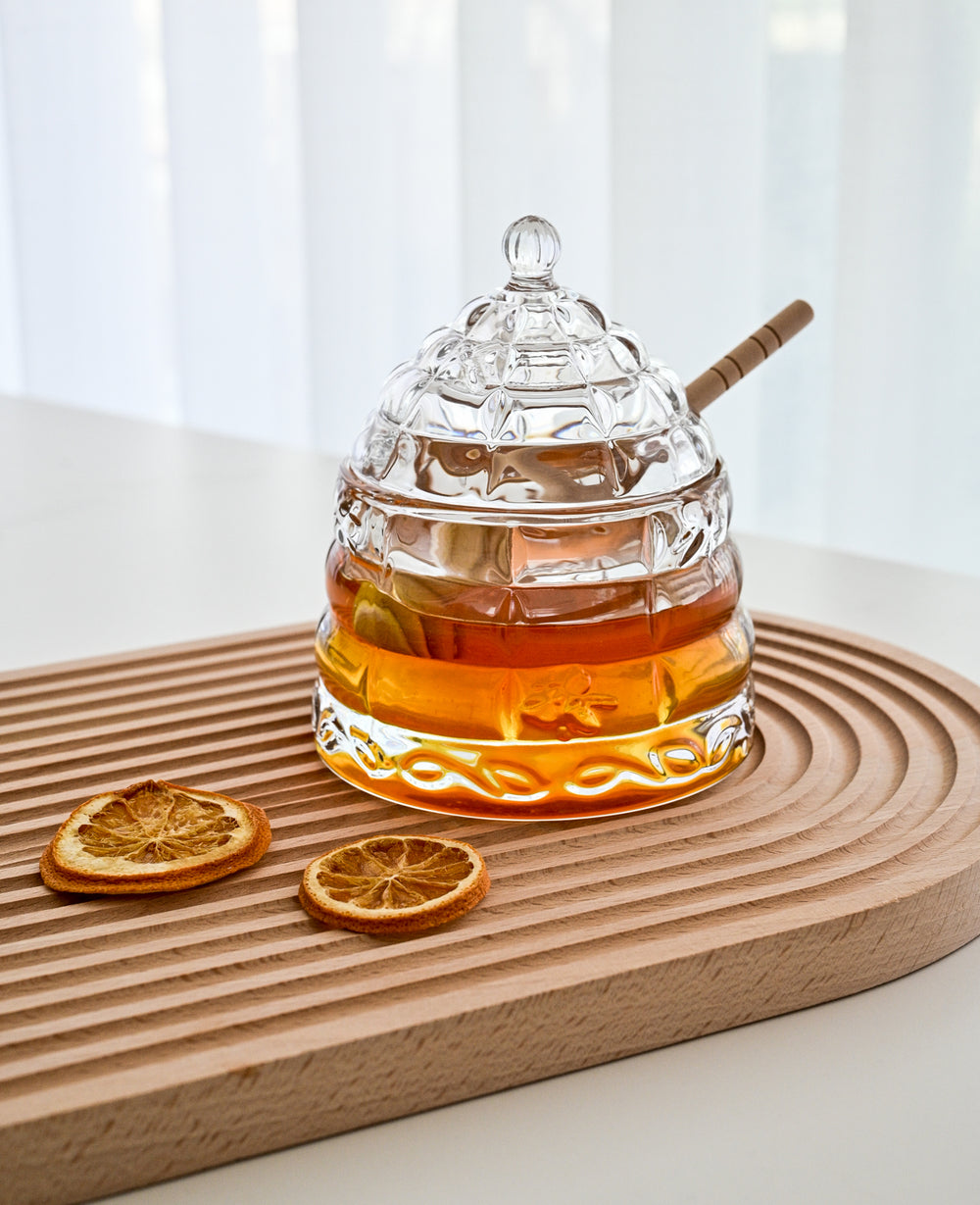 צנצנת זכוכית לדבש