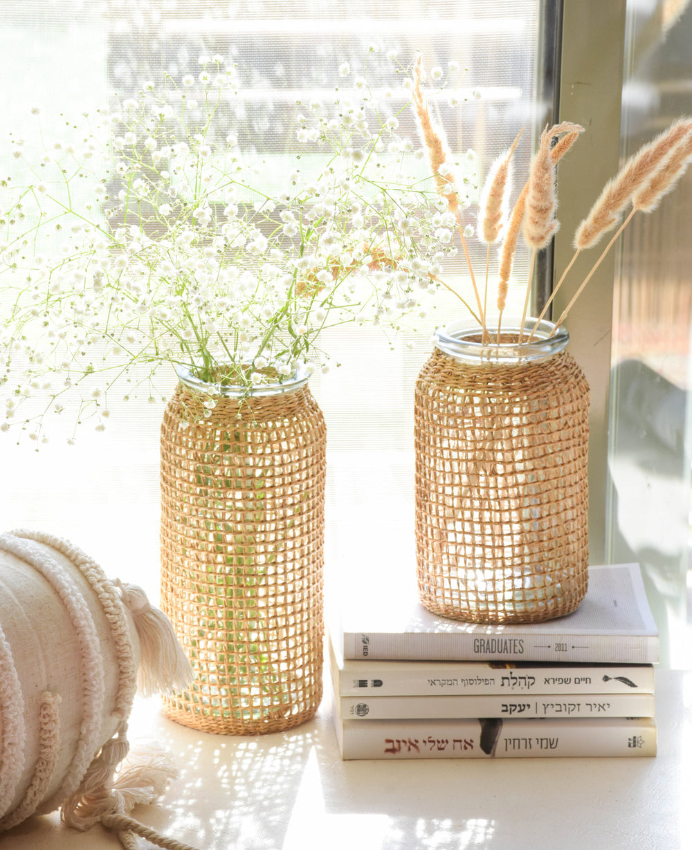 אגרטל זכוכית פאלם