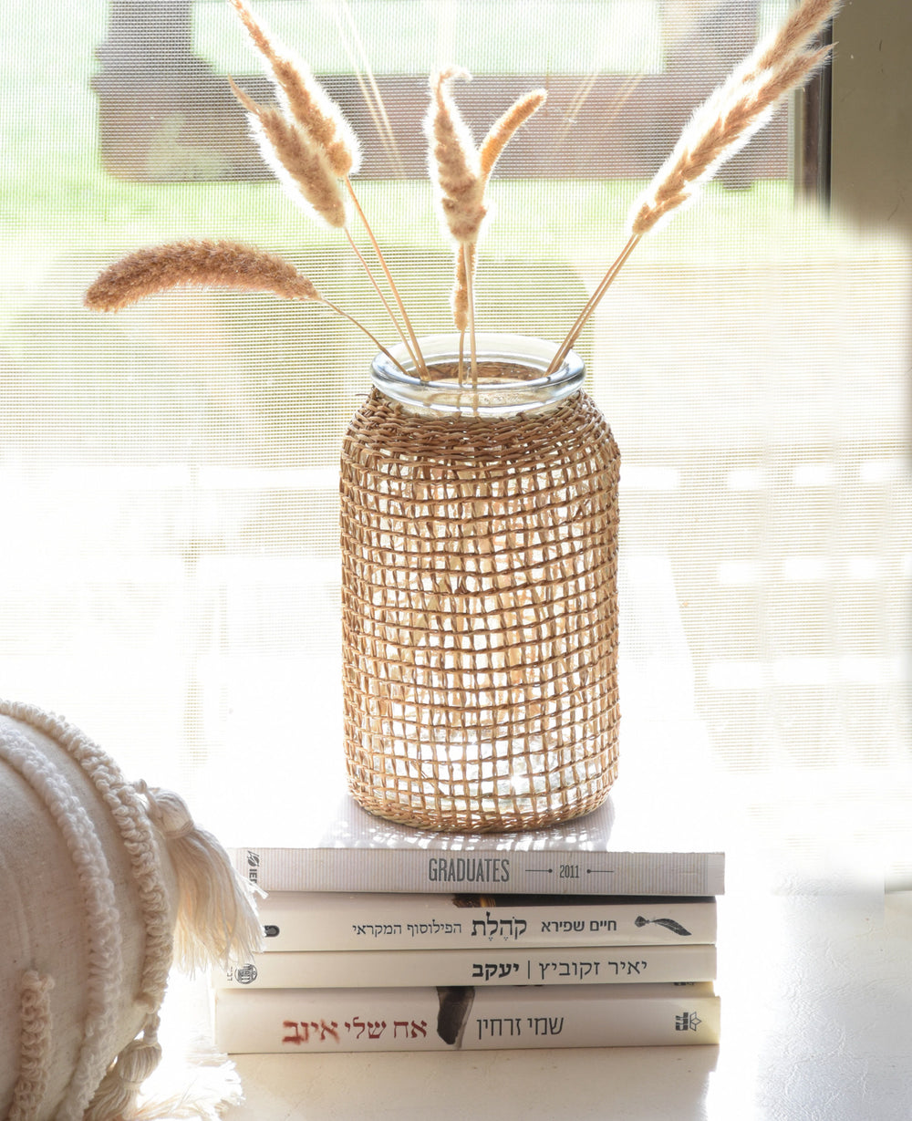 אגרטל זכוכית פאלם